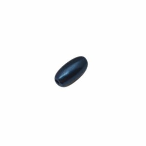 Blauwe ovale wasparel (kunststof kraal)