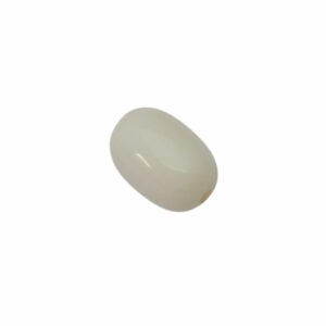 Witte ovale kunststof kraal (tic tac)