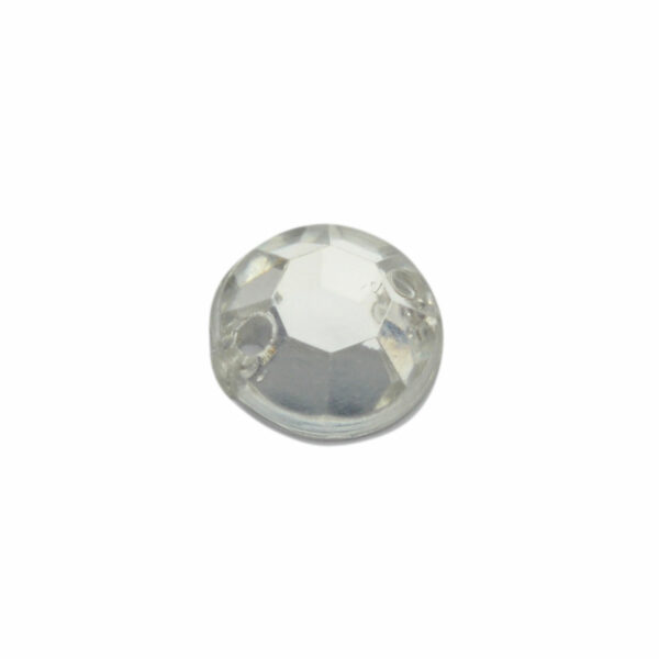 Kristal kleurige ronde sew on button/kraal
