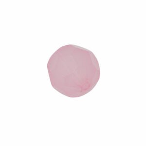 Roze ronde facet kunststof kraal