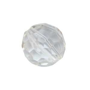 Kristal kleurige ronde facet kunststof kraal (20 mm)