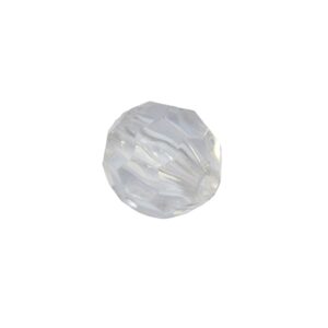 Kristal kleurige ronde facet kunststof kraal (12 mm)