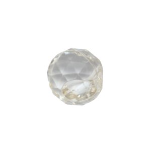 Kristal kleurige ronde facet kunststof kraal (13 mm)