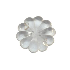 Kristal kleurige bloemvormige kunststof kraal (24 mm)
