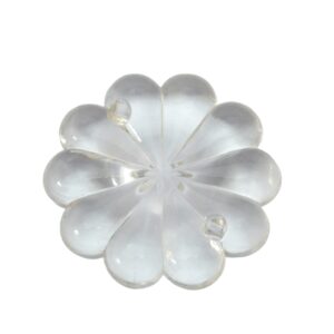 Kristal kleurige bloemvormige kunststof kraal (30 mm)