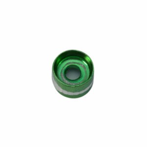 Groene/zilverkleurige ronde kunststof kraal