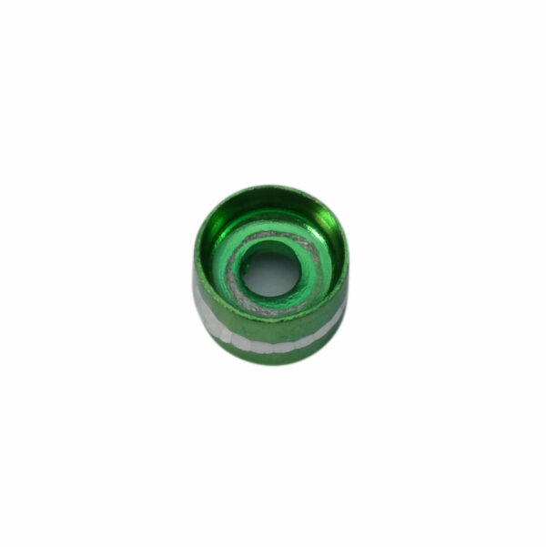Groene/zilverkleurige ronde kunststof kraal