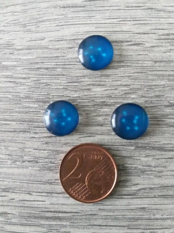 Blauwe ronde cabochon - sterrenbeeld Libra/weegschaal 2