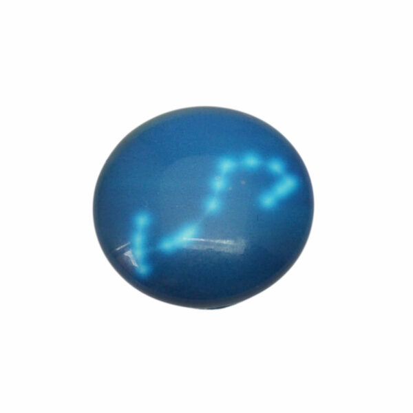 Blauwe ronde cabochon - sterrenbeeld scorpio/schorpioen