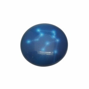 Blauwe ronde cabochon - sterrenbeeld Aquarius/waterman