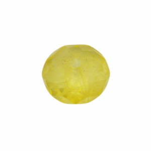 Gele ronde facet kunststof kraal