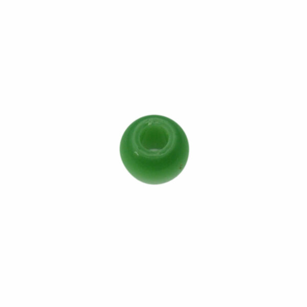 Groene/witte ronde kunststof kraal