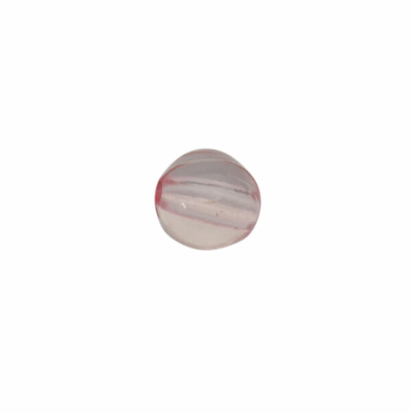 Roze ronde kunststof kraal (doorzichtig) (6 mm)
