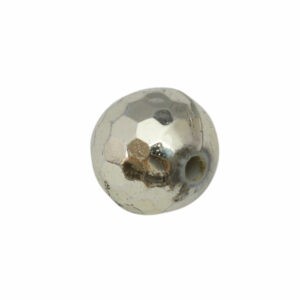 Zilverkleurige ronde kunststof kraal (10 mm)