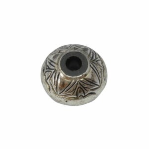 Zilverkleurige ronde kunststof kraal (16 mm)
