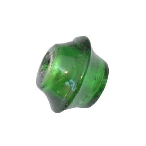 Groene ronde folie glaskraal