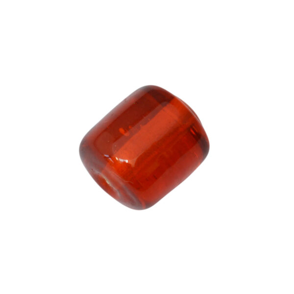 Oranje ronde glaskraal – keramiek