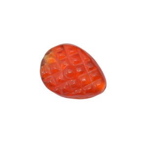 Oranje glaskraal – keramiek in de vorm van een druppel