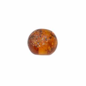 Oranje ronde glaskraal – keramiek met verschillende kleuren