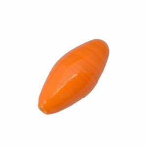 Oranje ovale glaskraal – keramiek