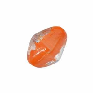 Kristal kleurige/oranje bicone glaskraal - keramiek