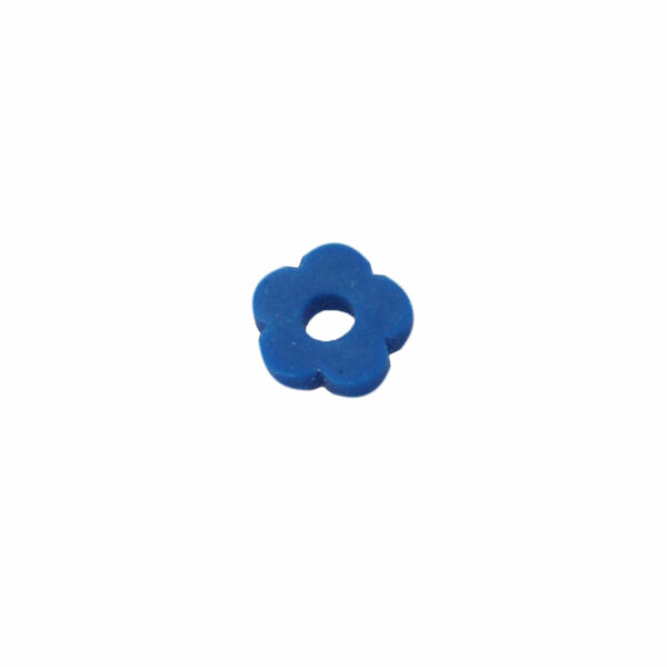 Blauwe katsuki kraal in de vorm van een bloem