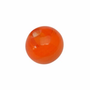 Oranje ronde glaskraal - keramiek (doorzichtig en ondoorzichtig kant)