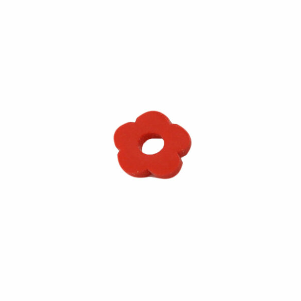 Rode katsuki kraal in de vorm van een bloem
