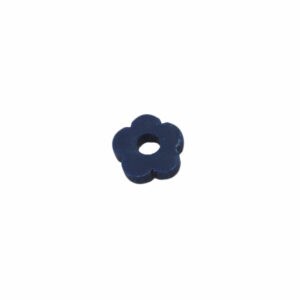Donkerblauwe katsuki kraal in de vorm van een bloem