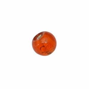 Oranje ronde glaskraal - keramiek