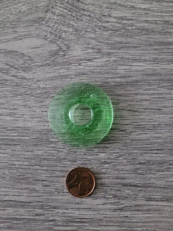 Groene ronde glaskraal