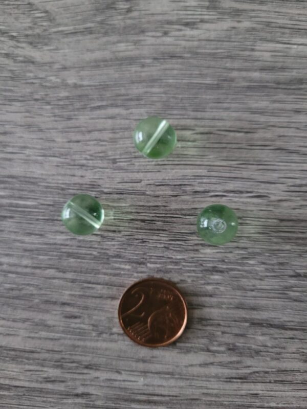 Groene ronde glaskraal (11 mm) 2