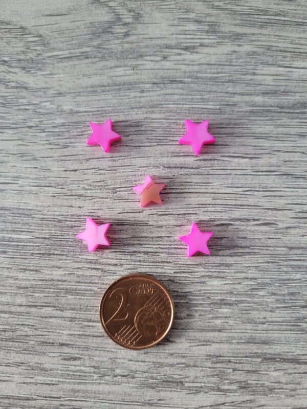 Roze schelp kraal in de vorm van een ster
