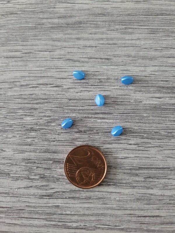 Blauwe pinch bead - glaskraal 2