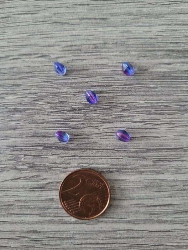 Paarse/blauwe pinch bead - glaskraal 2