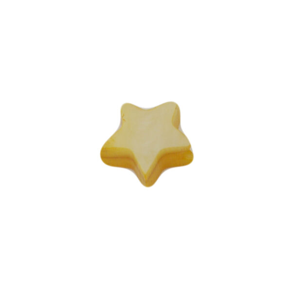 Gele schelp kraal in de vorm van een ster