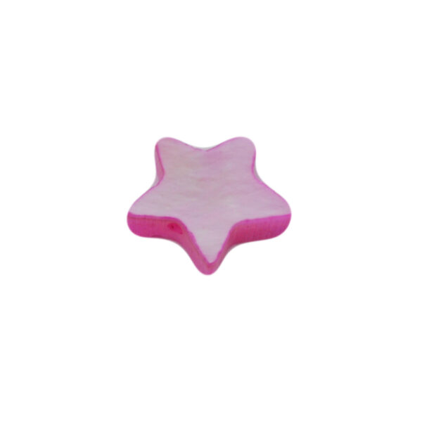 Roze schelp kraal in de vorm van een ster