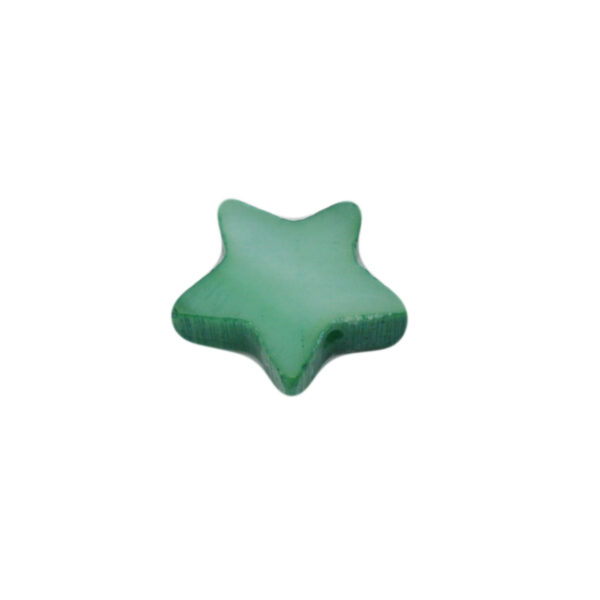 Groene schelp kraal in de vorm van een ster
