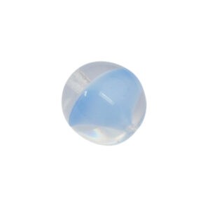 Kristal kleurige/lichtblauwe ronde glaskraal