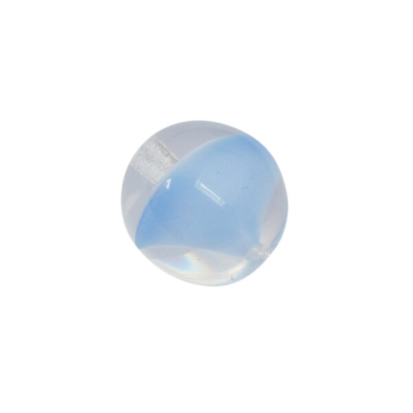 Kristal kleurige/lichtblauwe ronde glaskraal