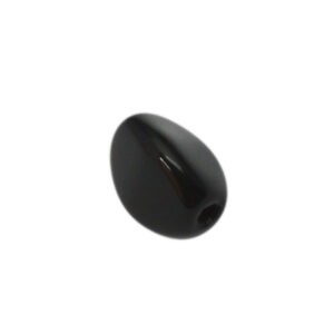 Zwarte pinch bead - glaskraal