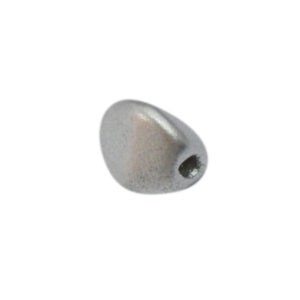 Zilverkleurige pinch bead - glaskraal