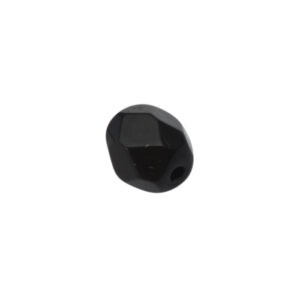 Zwarte ronde facet glaskraal