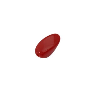 Rode ovale glaskraal