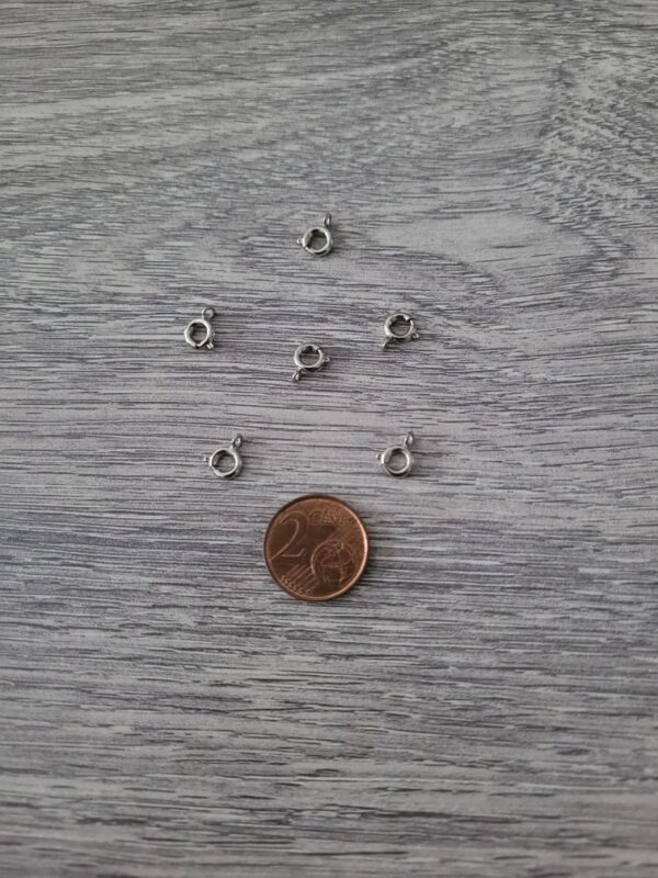 Zilverkleurige spring ring 9 mm 2