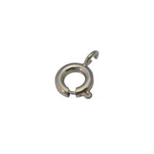 Zilverkleurige spring ring 9 x 6 mm