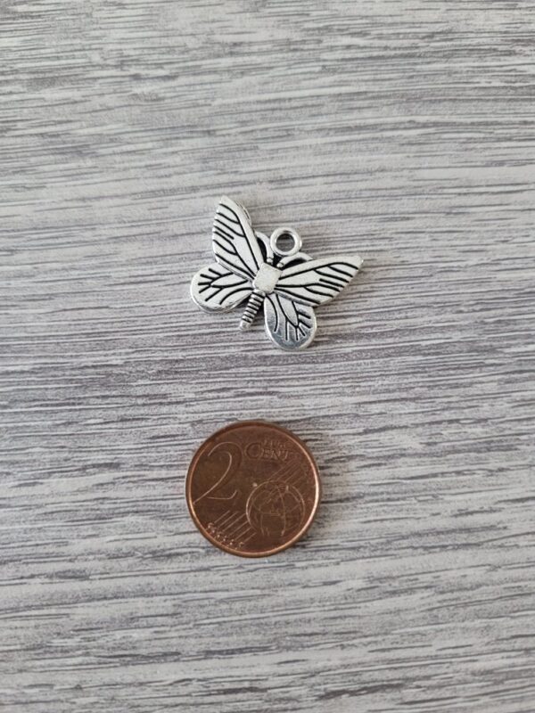Zilverkleurige bedel - vlinder