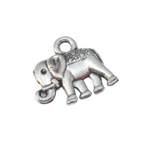 Zilverkleurige bedel – olifant