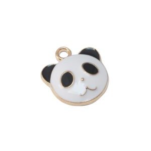 Goudkleurige/witte/zwarte bedel - panda