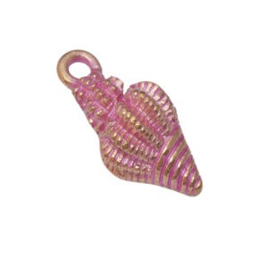 Goudkleurige/roze bedel - schelp